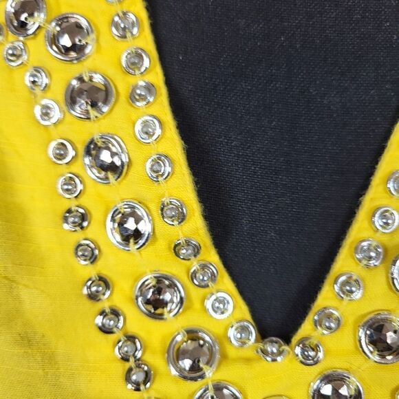 Cathy Daniel's Yellow Embellished  Blouse - Picture 7 of 9